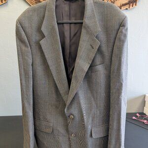 Burberry's Blazer Windowpane Houndstooth Wool 48 Long